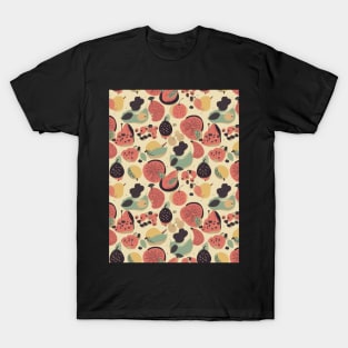 Colorful Fruit Motif in Seamless Pattern V7 T-Shirt